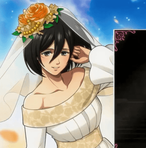 Attack on Titan dévoile les robes de mariée de Mikasa et Historia